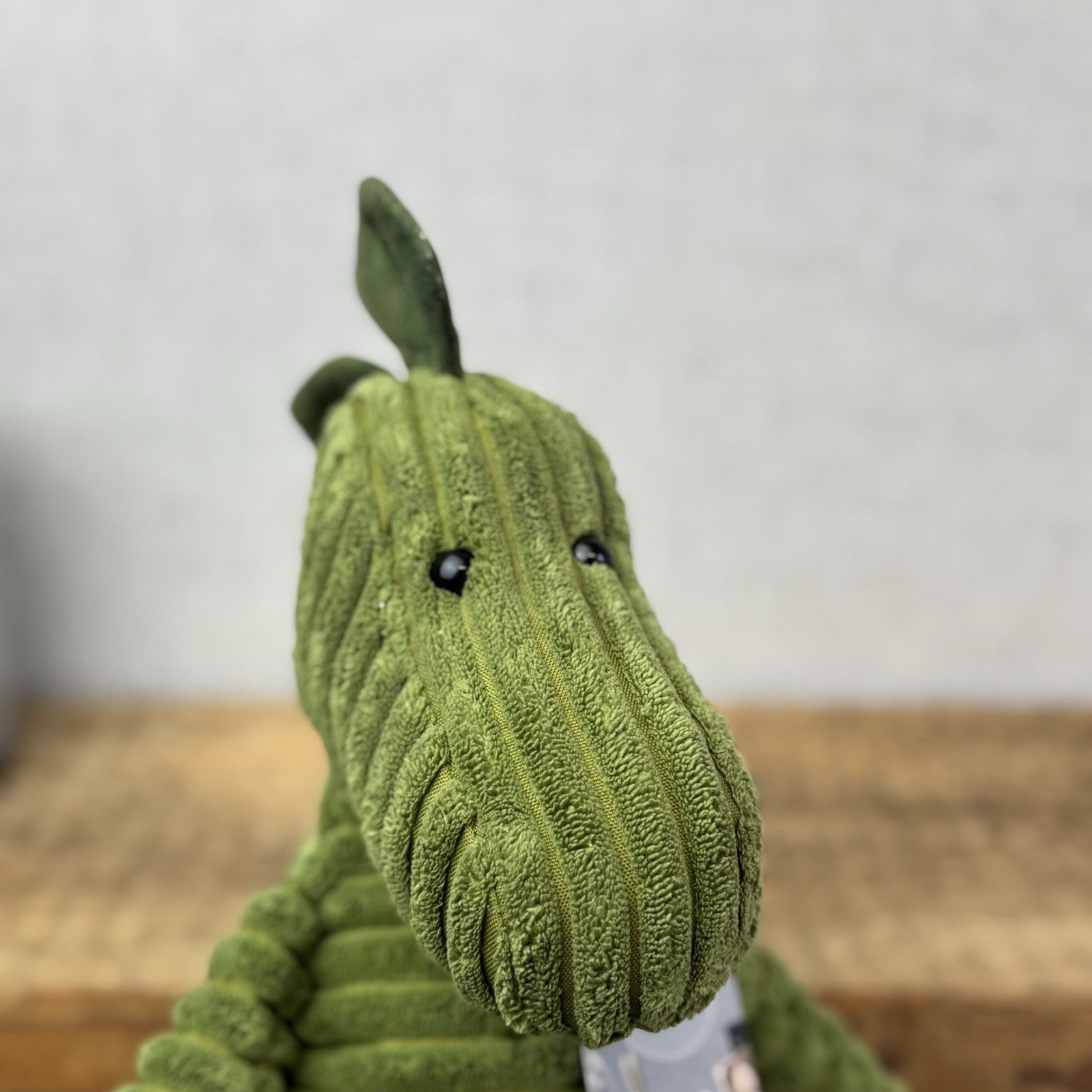 Jellycat Medium Cordy Roy Green Dinosuar - Olive Green Dino Beanie Plush 14"