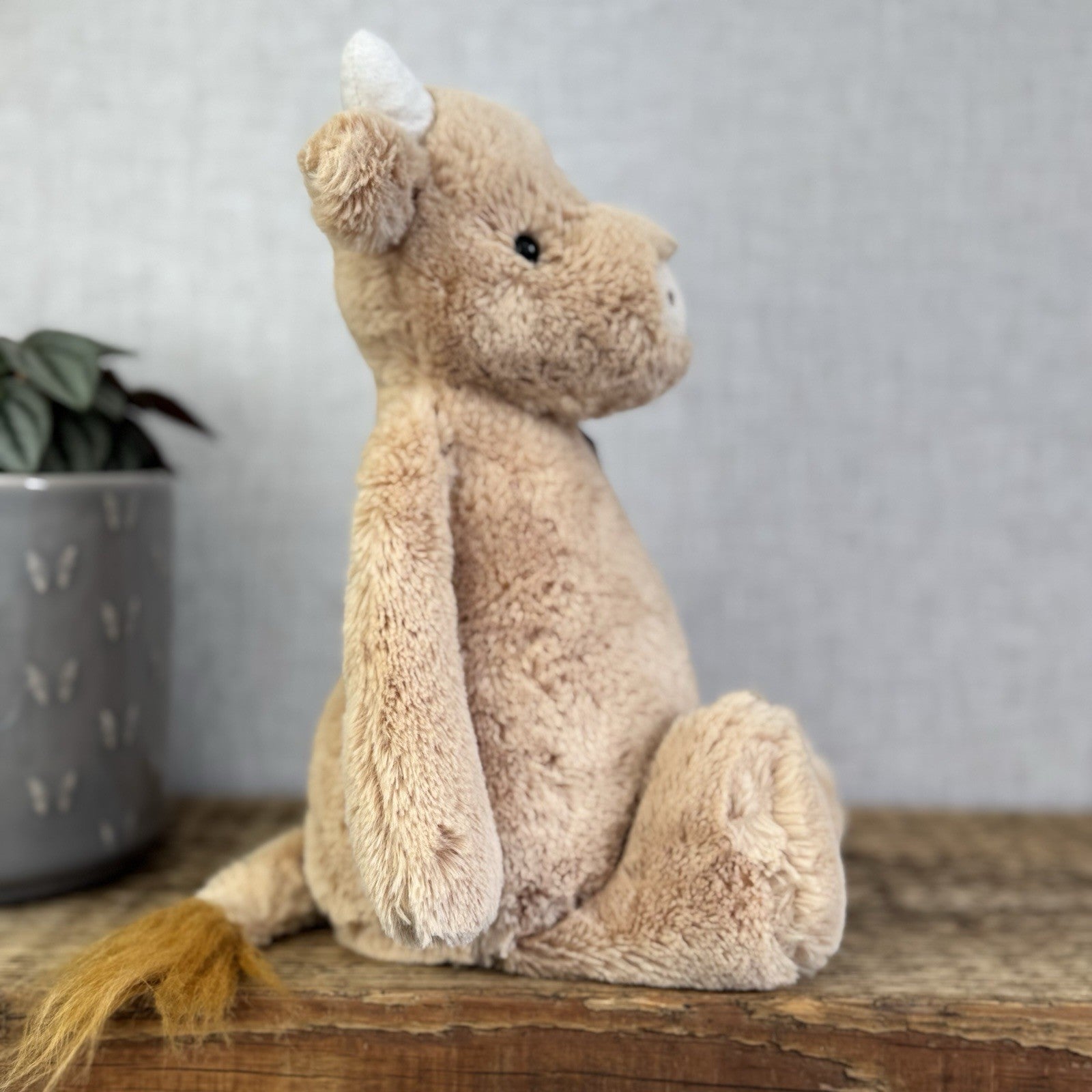 Jellycat Bashful Cow - Tan Golden Brown Cow Medium Soft Toy Retired 12"