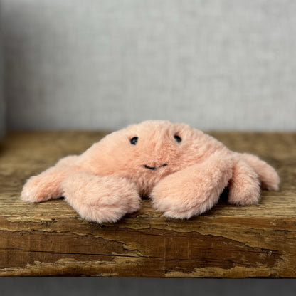 Jellycat Tiny Fluffy Crab - Mini Peach/Pink Crab Soft Toy New Condition 4"