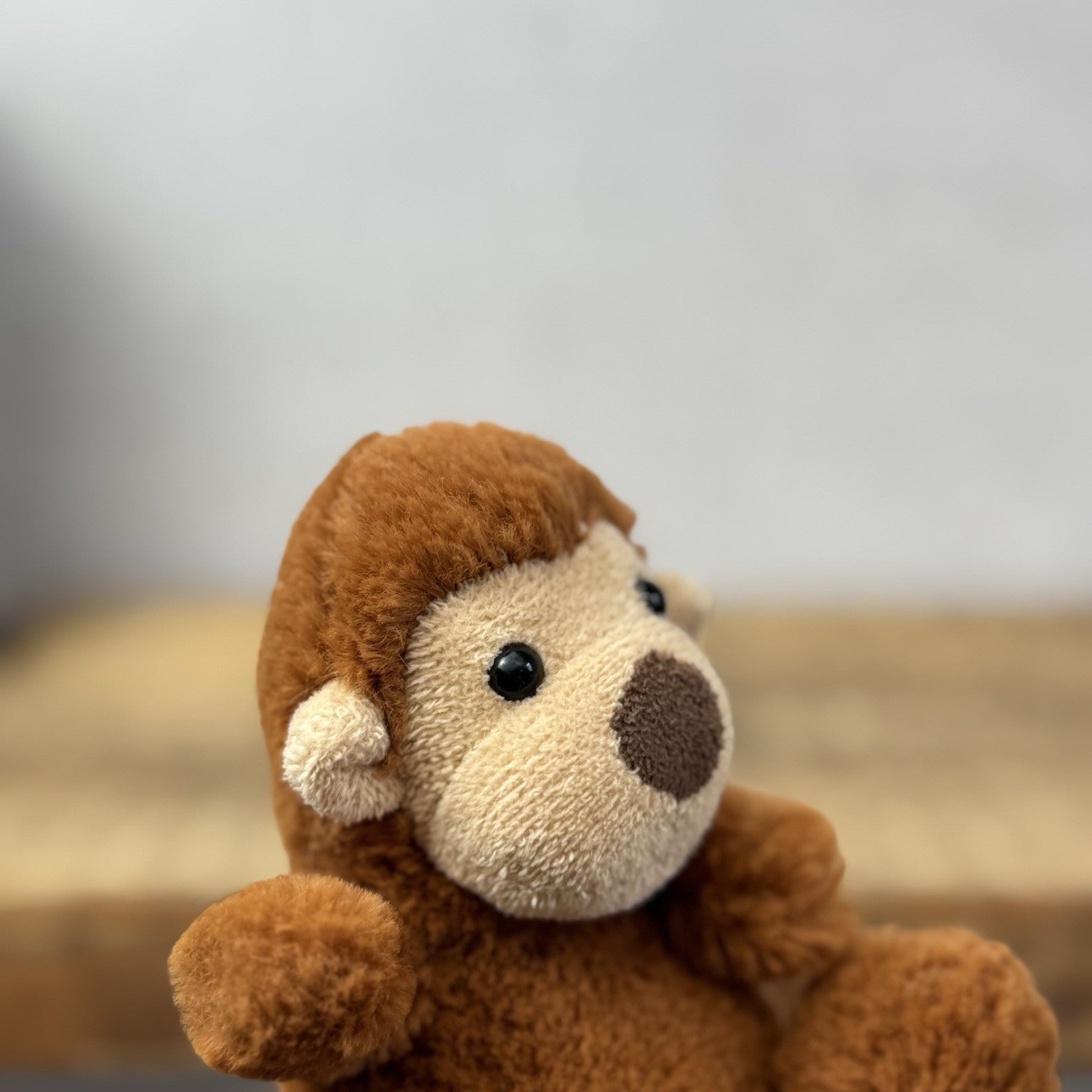 Jellycat Baby Poppet Monkey - Miniature Beanie Monkey Brown Soft Toy Rare 4”