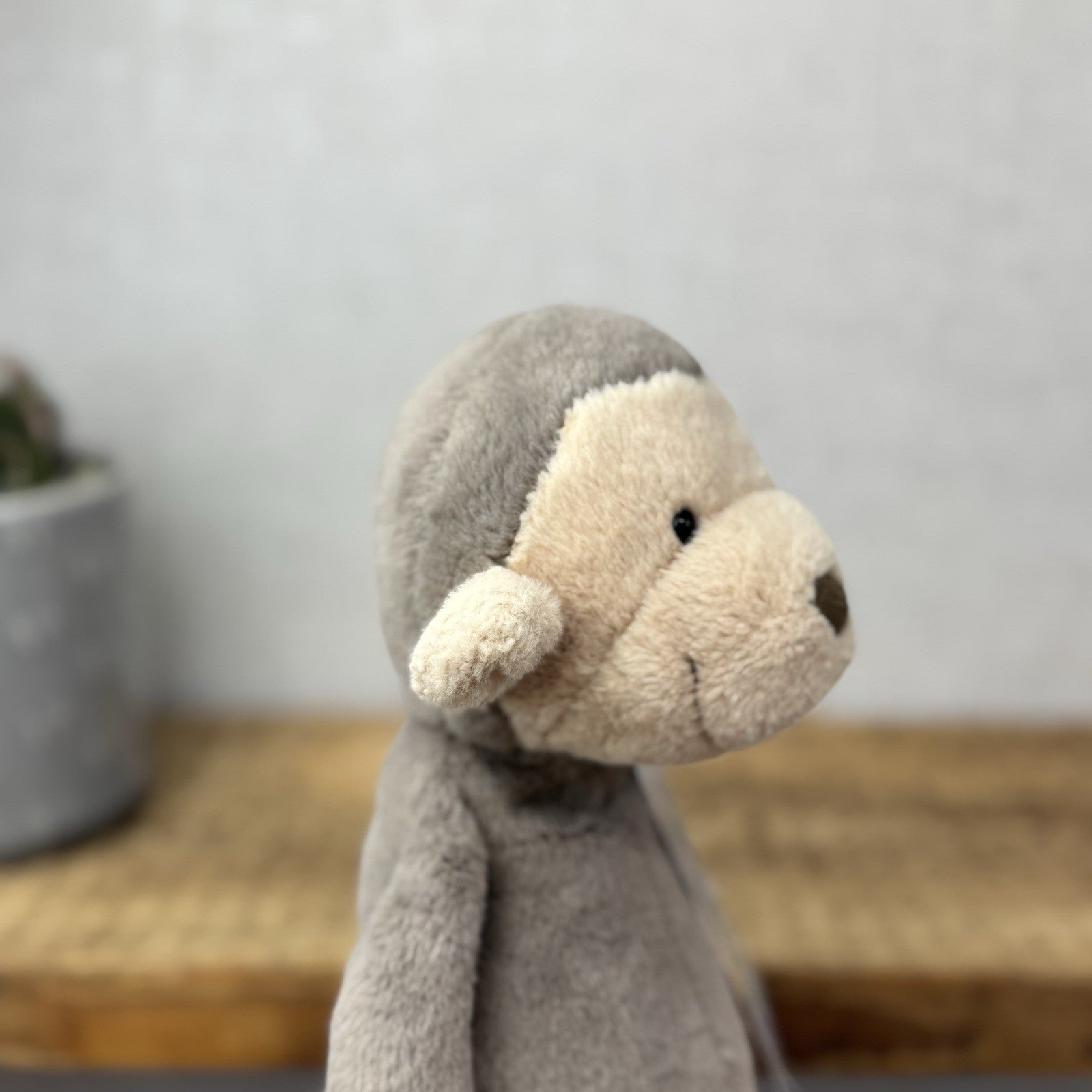 Jellycat Hushbie Monkey - Light Brown Retired Monkey Soft Toy Beanie 12"