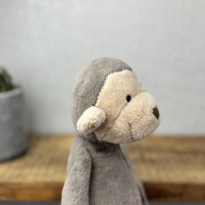 Jellycat Hushbie Monkey - Light Brown Retired Monkey Soft Toy Beanie 12"