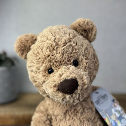 Jellycat Medium Bumbly Bear - Big Brown Retired Bear Soft Toy Beanie 18”