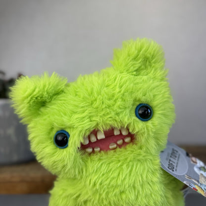 Fuggler Screech - Bright Green Fluffy Fuggler - Blue Eyes Fluffy Funny Ugly (#2)