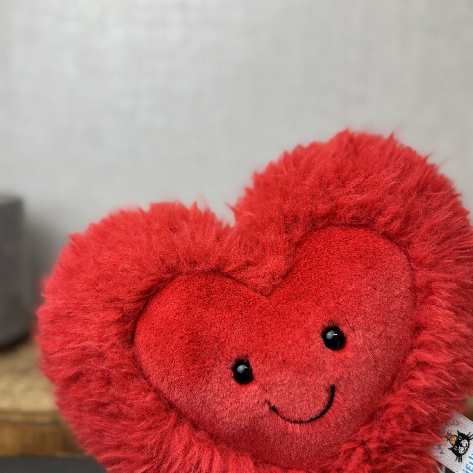 Jellycat Beatie Heart - Valentines Fluffy Red Heart Soft Toy Retired Medium 9"