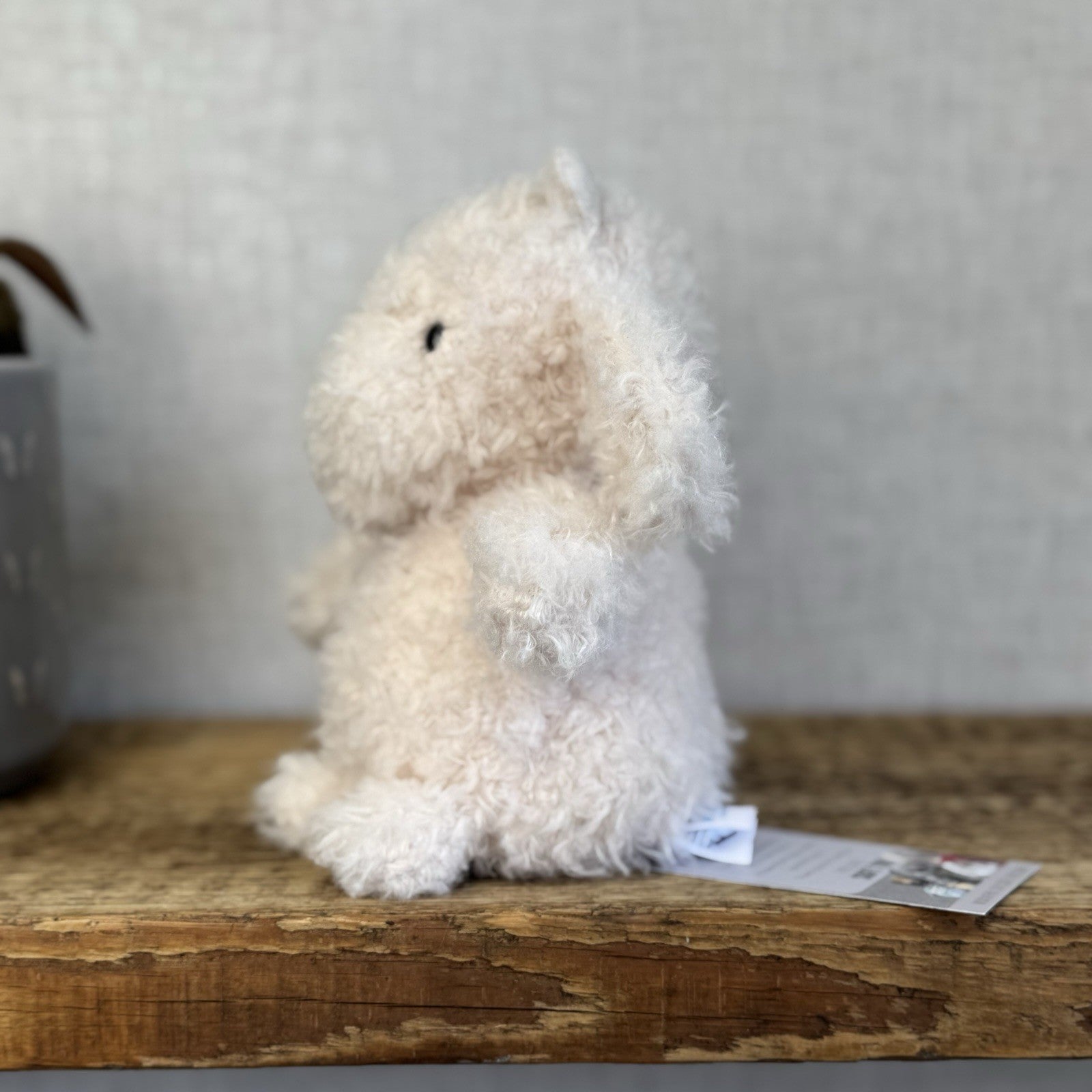 Jellycat Little Goat - Fluffy Beige/Off White Goat Beanie Soft Toy NWOT 7"
