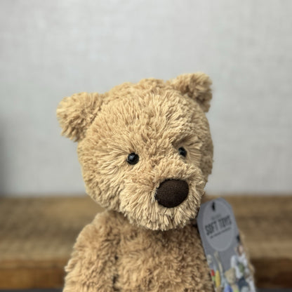 Jellycat Small Bumbly Bear - Small Textured Retired Small Brown Bear 11"