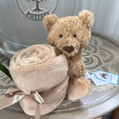 Jellycat Bartholomew Bear Soother BNWT Brown Bear Plush Baby Comforter Blanket