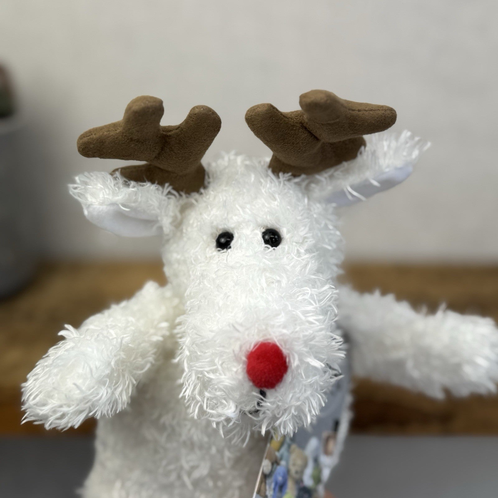 The Little White Company White Beanie Reindeer - Toastie Reindeer (Jellycat)
