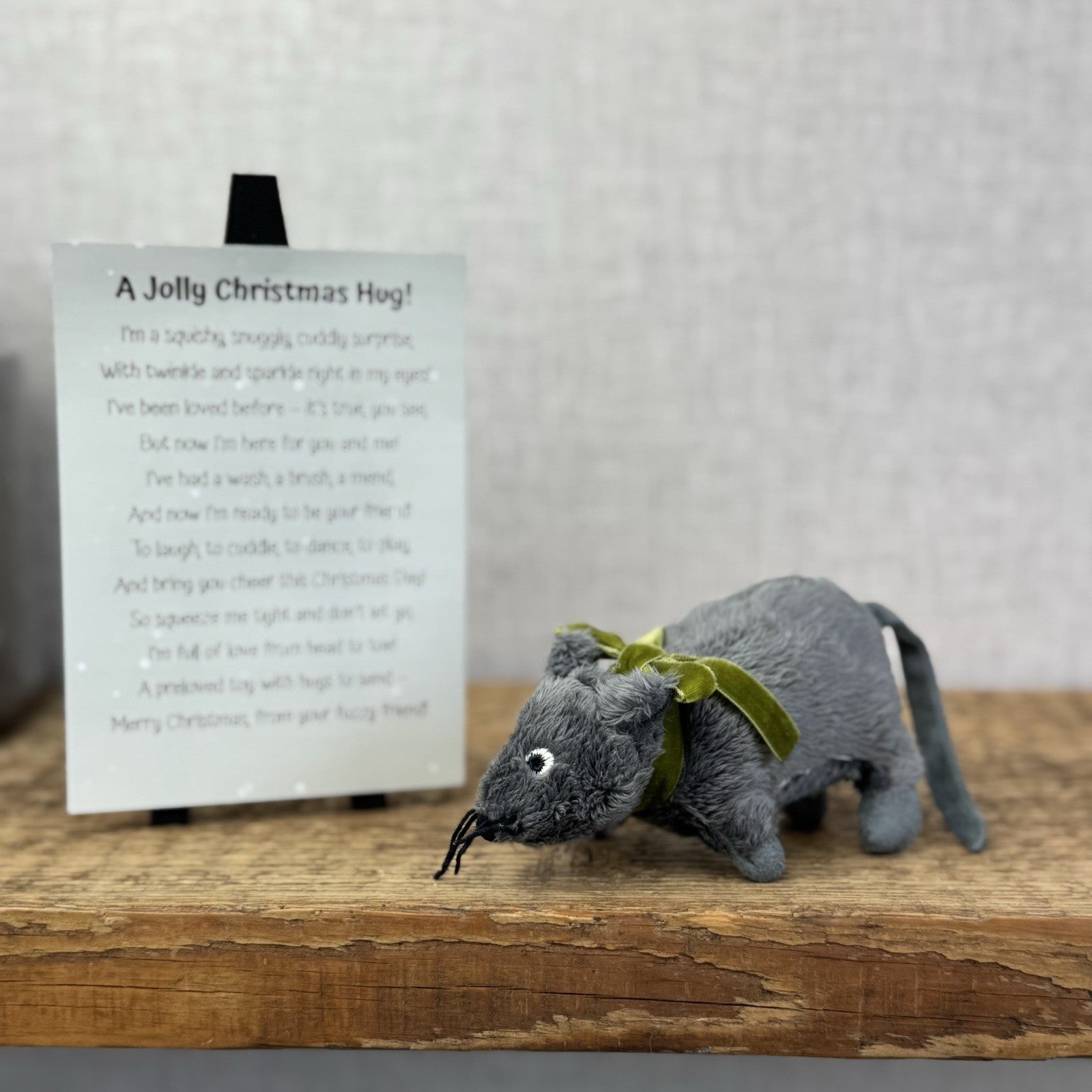 IKEA Gosig Mus Grey Mouse Mini Cute - Christmas Gift Soft Toy Wrapped & Ready