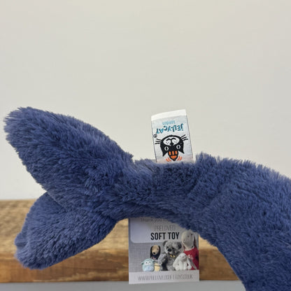 Jellycat Dana Dolphin - Rare Sea Creature Jellycat Dark Blue 16"