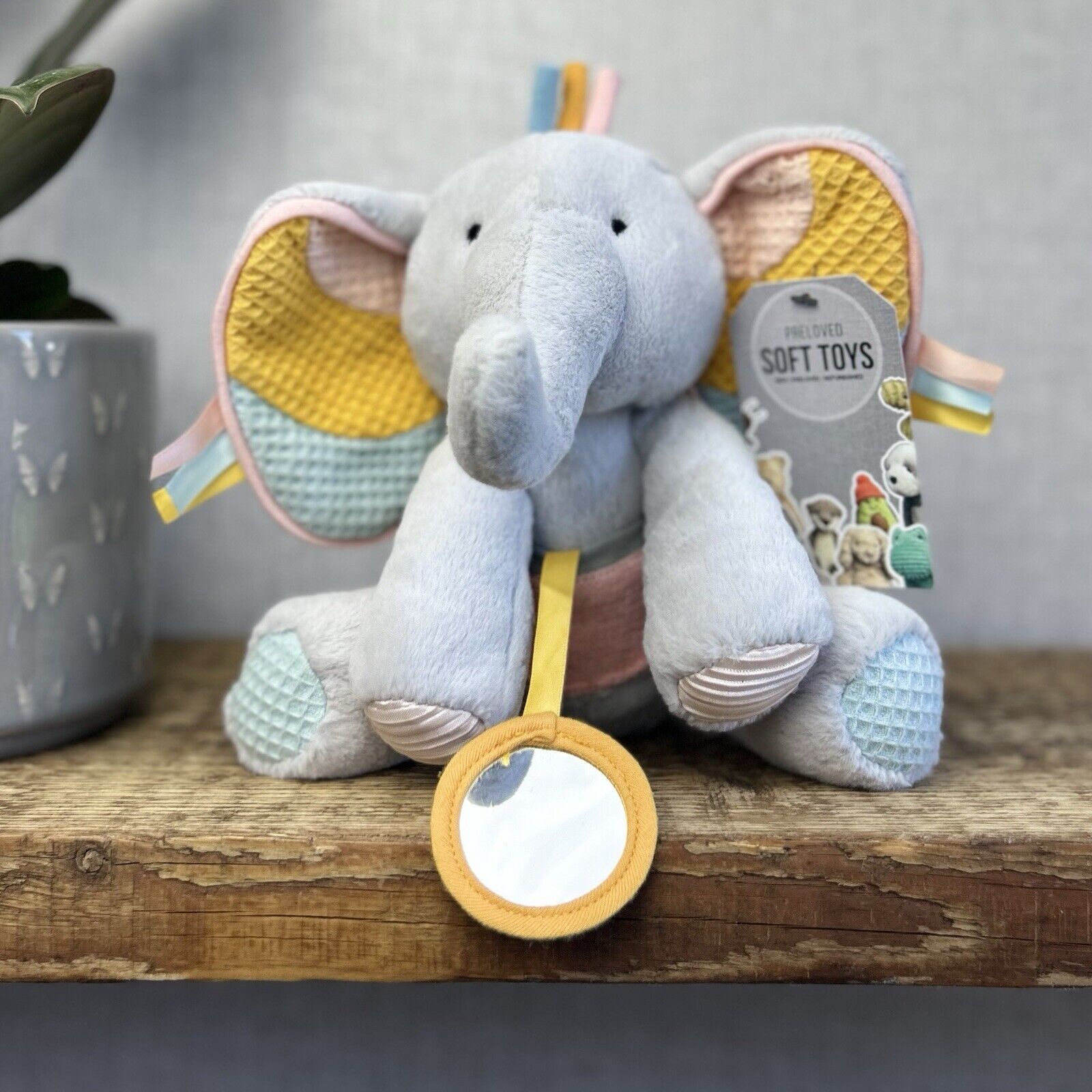 Jellycat Elephant Activity Soft Sensory Baby Toy - Peek A Boo Elly - Baby Toy