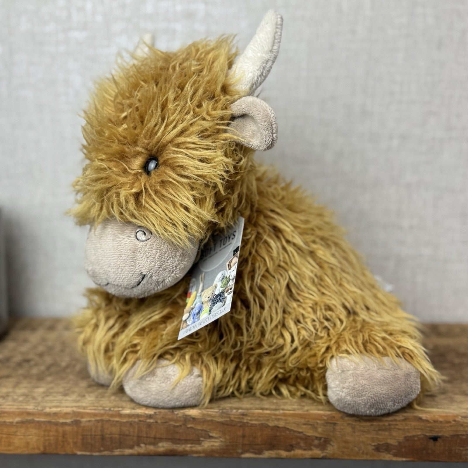 Jellycat Medium Truffles Highland Cow - Special Edition Truffles Curly Hair 14”