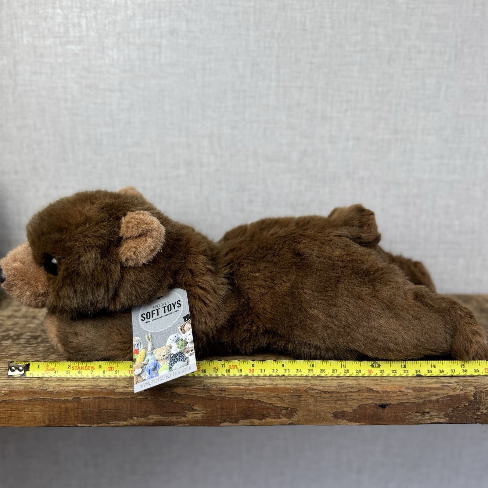 TY Baby Buddy Bear 1991 - Rare Flat Black Bear Brown Floppy Bear Hard To Find