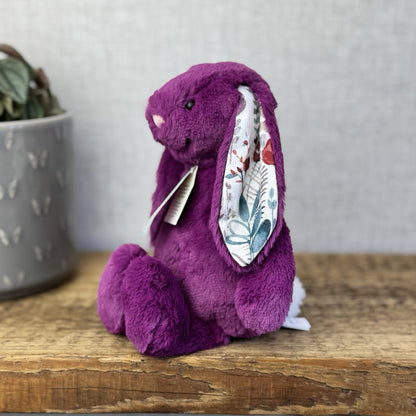 Jellycat Little Bashful Allium Bunny Custom - Blossom Bunny Purple Small NWT 8"