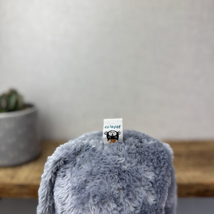 Jellycat Medium Pickles Cat - Vintage Grey Cat Beanie Retired (imperfect) 18"