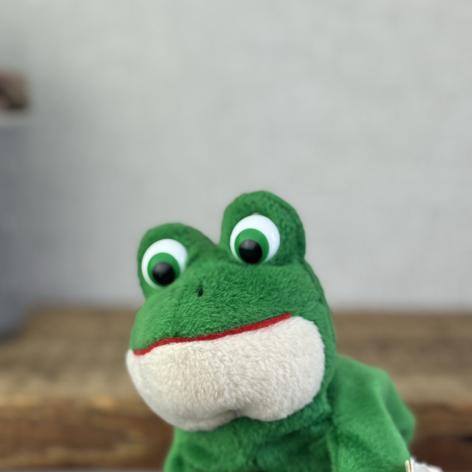 Russ Berrie Luv Pet Fergie - Floppy Beanbag Frog Soft Toy Retired With Tags 8”