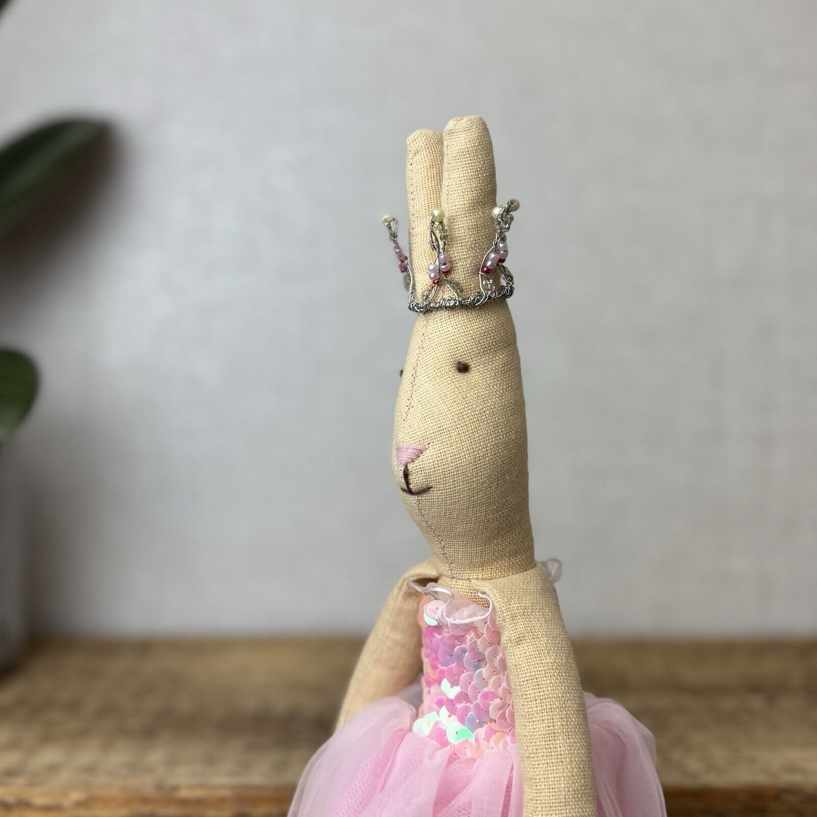 Maileg Medium Bunny Princess - Crown, Dress, Bloomers & Gold Shoes - Early 2012