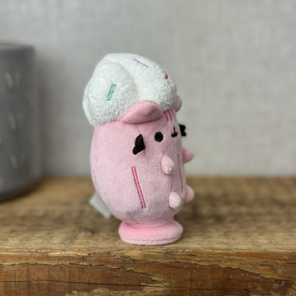 Gund Pusheen Cat - Mini Ice Cream Sundae Pink Collectible Minature Plush Rare 4"