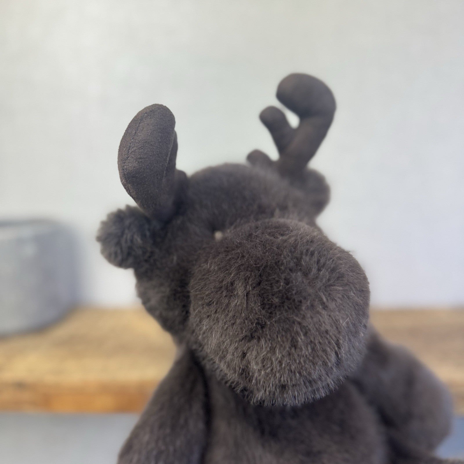 The Little White Company Large Beanie Reindeer/elk Fluffy Super Soft Rare 15”