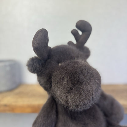 The Little White Company Large Beanie Reindeer/elk Fluffy Super Soft Rare 15”