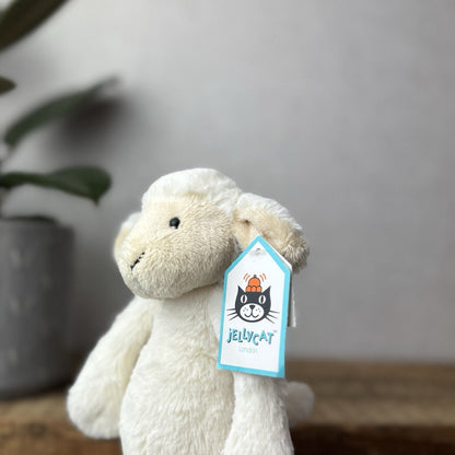 Jellycat Small Bashful Lamb Soft  Plush - Small Bashful Lamb Old Style Old Tags