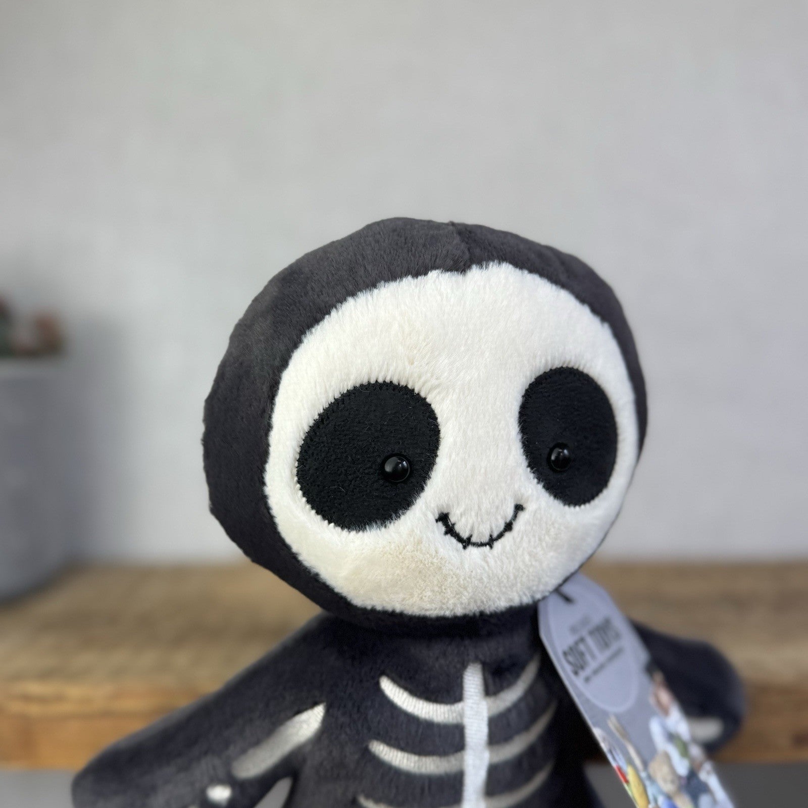 Jellycat Skeleton Bob - Skeleton Plush Soft Toy Beanbag Retired 12"