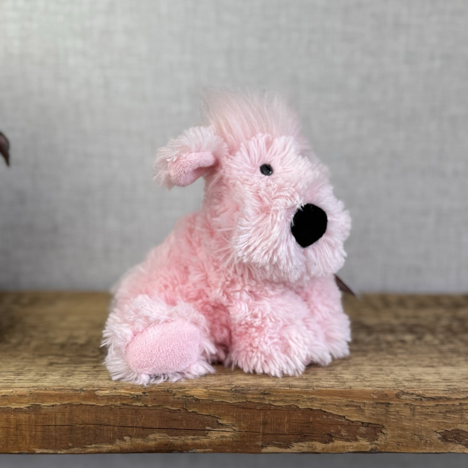 Jellycat Small Pink Truffles Dog Puppy- Floppy Dog Pillow Beanie Rare 7”