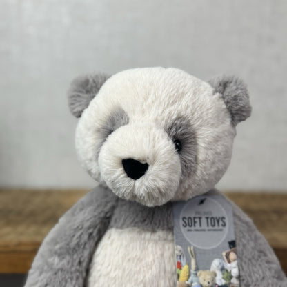Jellycat Medium Buckley Panda - Snugglet Panda - Grey & White Panda (#2)