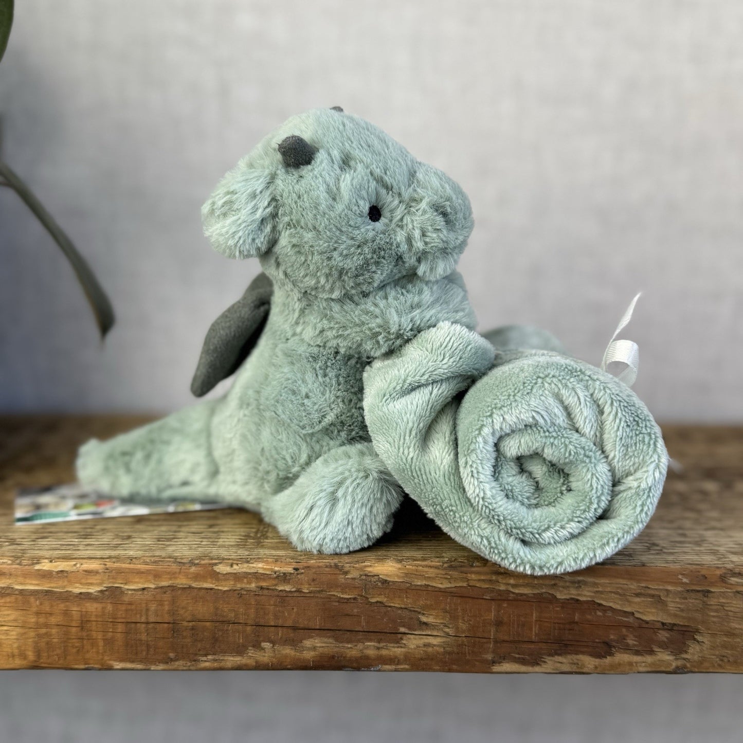 Jellycat Bashful Dragon Soother - Neutral Light Green Comforter Green Plush Toy