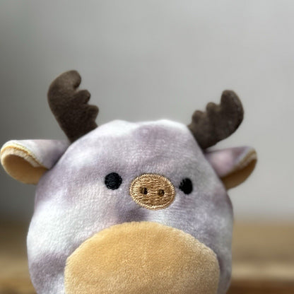 Squishmallow Squishville - Gregor The Moose - Tie Dye Moose Deer Soft Toy 2"