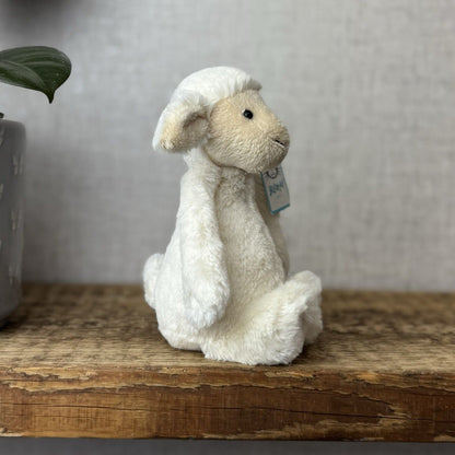 Jellycat Small Bashful Lamb Soft  Plush - Small Bashful Lamb Old Style Old Tags