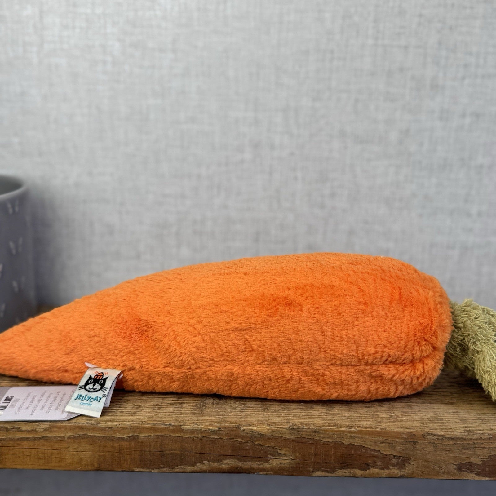 Jellycat Large Amuseable Carrot - Orange Fluffy Carrot Beanie Plush Retired 15"