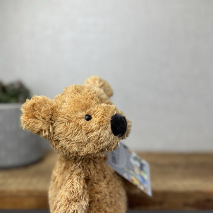 Jellycat  Tumbler Bear - Golden Scruffy Bunglie Style Bear Beanie Plush 10”