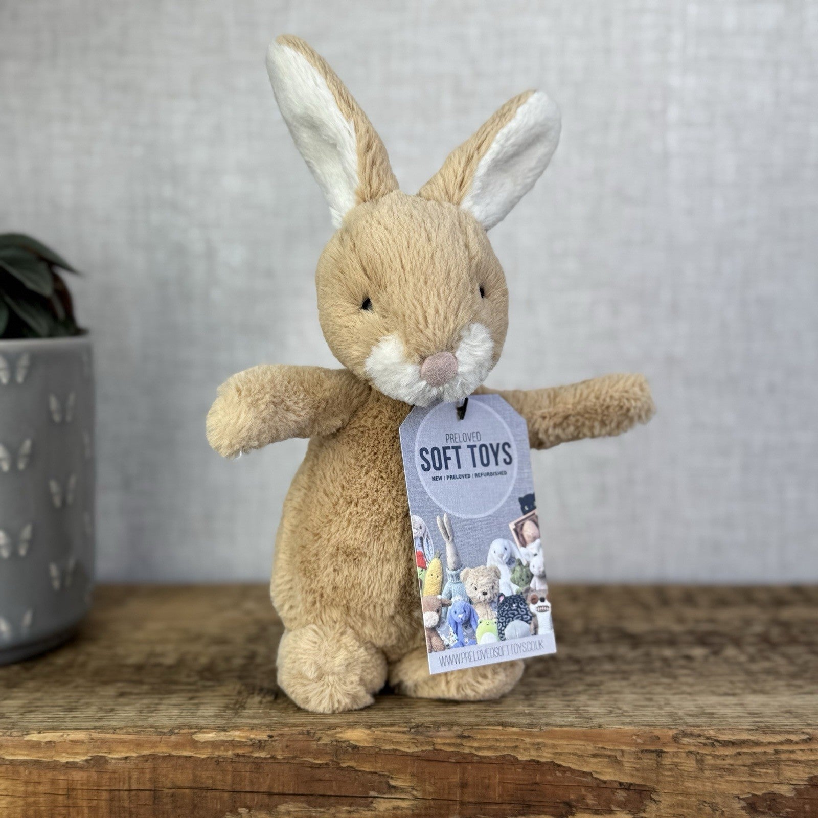 Jellycat Bobtail Honey Bunny - Small Honey Bunny Standing Bunny Cute Beanie 8"