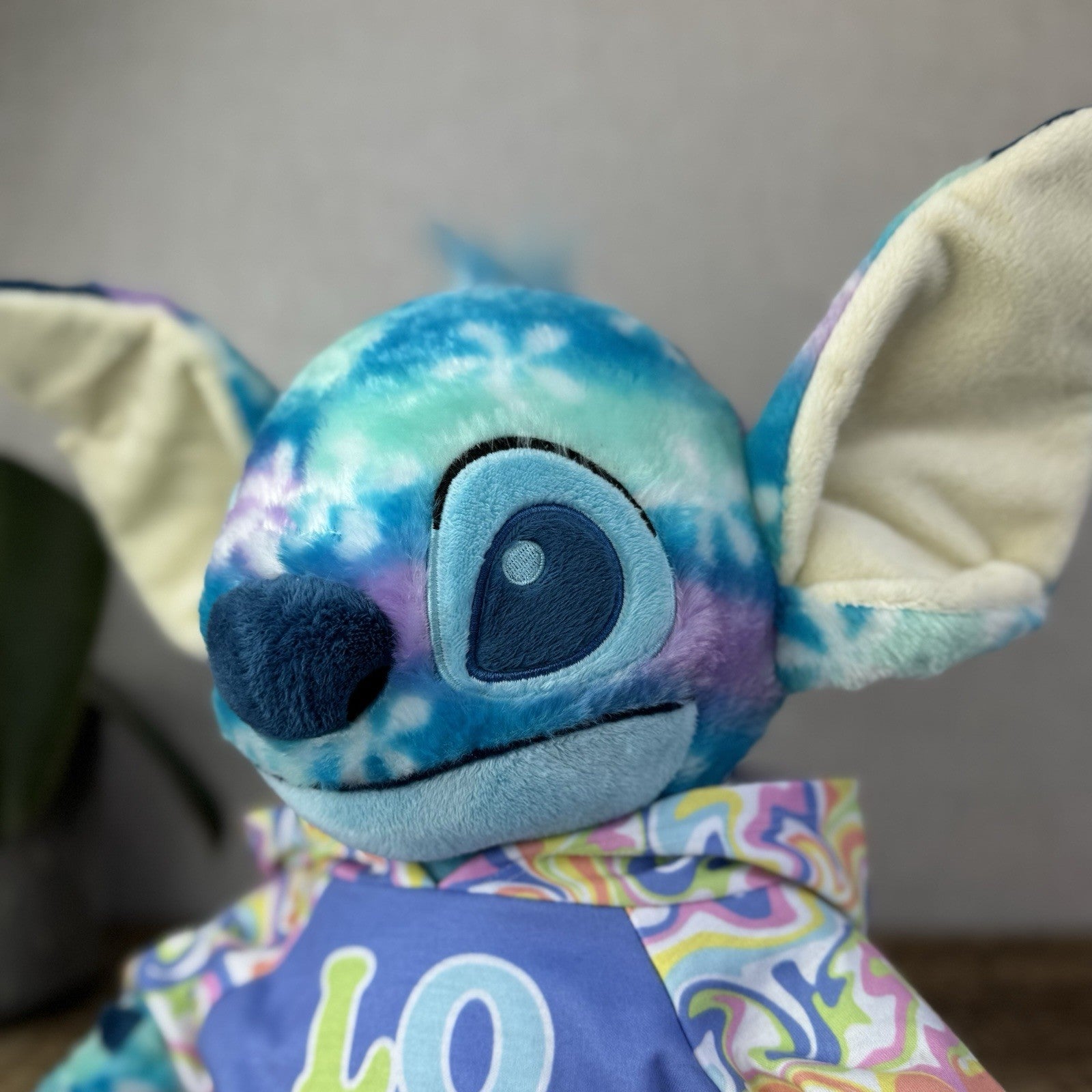 Build A Bear Disney Fun Florals Stitch - Floral Print Bab Stitch Plush Bear 17”