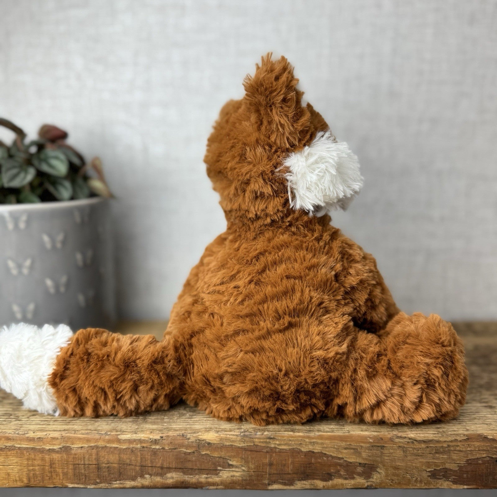 Jellycat Medium Fuddlewuddle Fox - Textured Sitting Fox Wild Soft Toy Beanie 8"