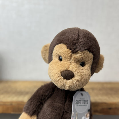 Jellycat Wumper Monkey - Deep Brown Super Soft Monkey Soft Beanie Retired 12”