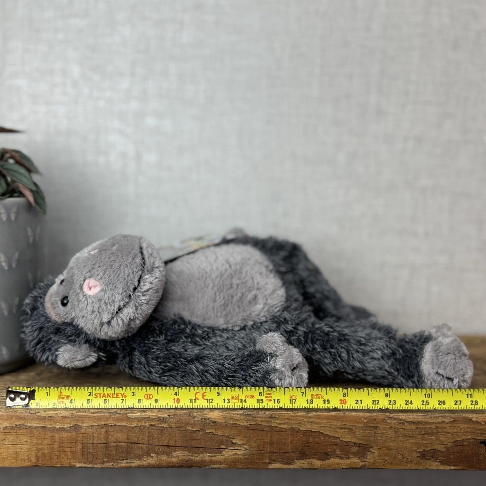 Jellycat Small Bunglie Monkey - Bunglie Grey Gorilla Vintage Soft Toy Rare 10"