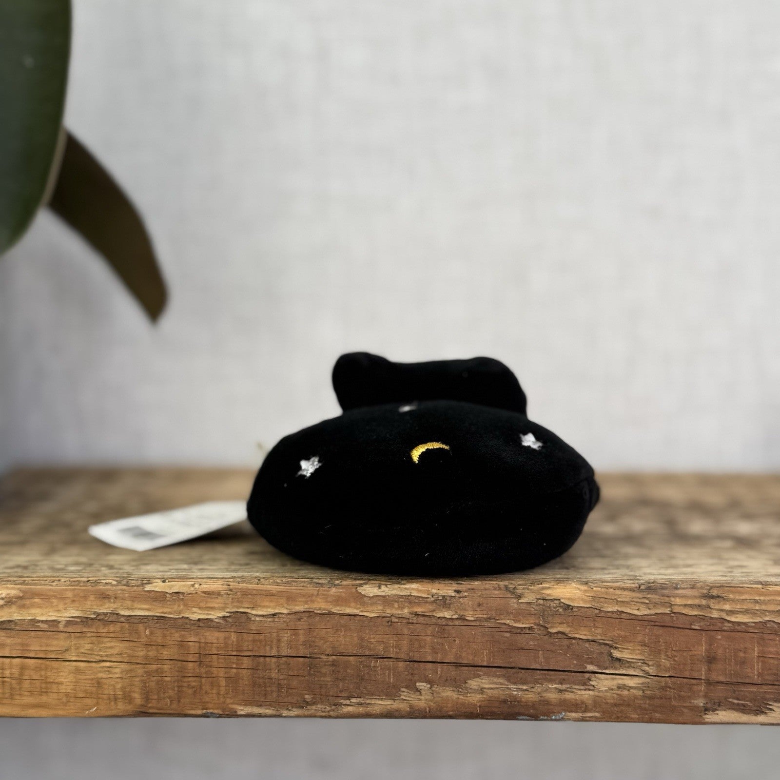 Jellycat Nightcap Nap - Retired 1998 Black Cat Stars/moons Vintage With Tags 4”