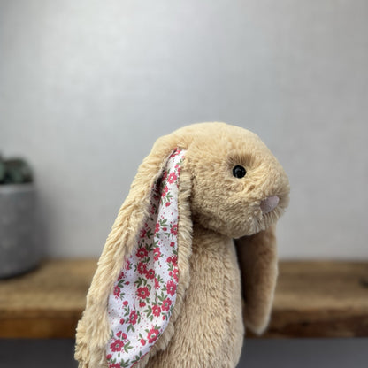 Jellycat Medium Bashful Honey “Blossom” - Rare Medium Honey With Custom Ears 12”