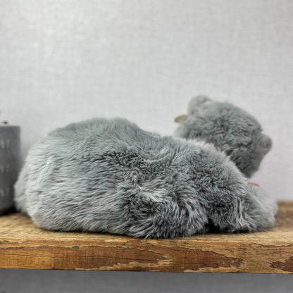 TY Beanie Buddy - BEANI Grey Fluffy Cat (Paper Tag Damaged) Amazing Rare 11"