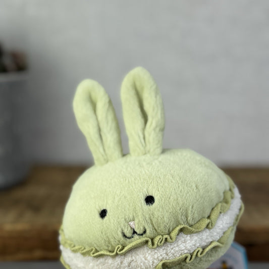 Jellycat Dainty Dessert Bunny Macaron - Green Bunny Amuseable New With Tags 5”