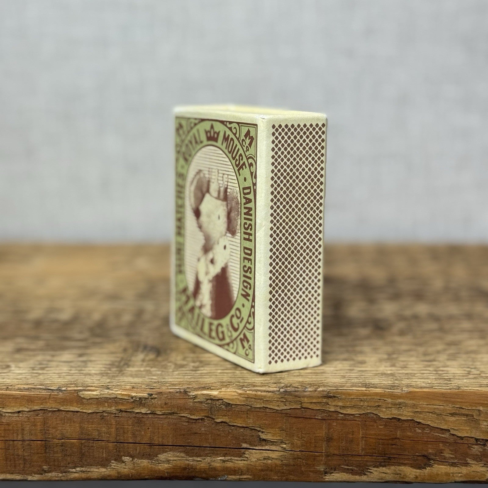 Maileg Sleepy/Wakey Baby Mouse In Matchbox Blue