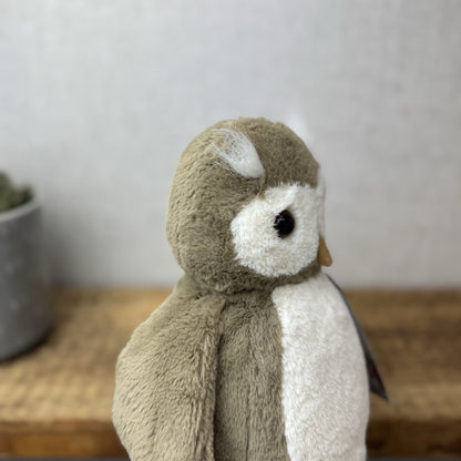 Jellycat Bashful Barn Owl - Medium Brown Owl Beanie Soft Toy Plush Bird 12”