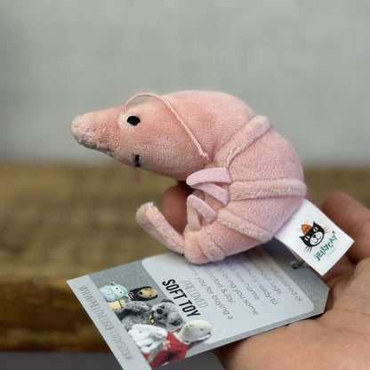 Jellycat Sensational Seafood Shrimp - Small seafood Play Toy Retired 4"