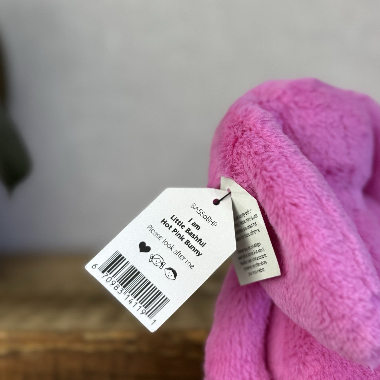 Jellycat Small Bashful Hot Pink Bunny - Bright Pink Rabbit New With Tags Soft 8”