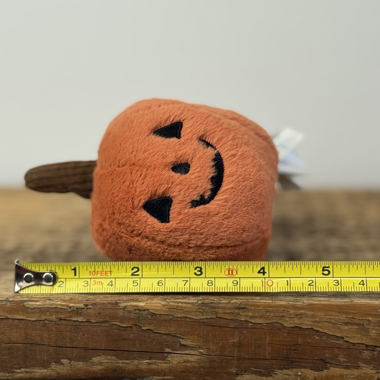 Jellycat OOky Pumpkin - Mini Halloween Pumpkin Plush Beanie NWOT 5"