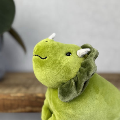 Jellycat Small Mellow Mallow Dinosaur - Super Soft Green Velour Squishy Dinosaur