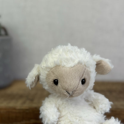 Jellycat Yummy Lamb - Fluffy Little Sheep - Mini Lamb Beanie Plush Retired 7”